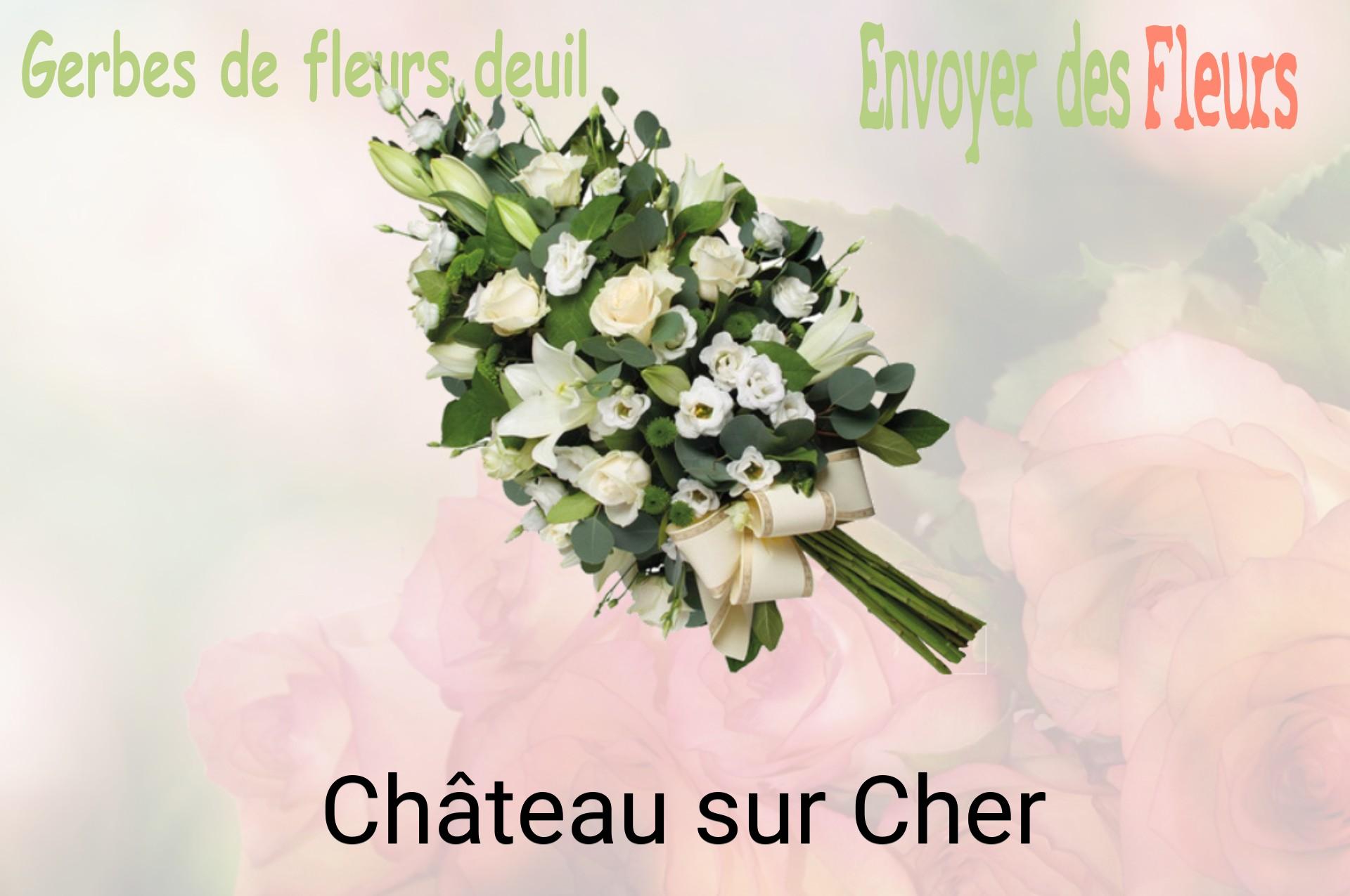 Gerbe de fleurs de deuil livrée à Château-sur-Cher